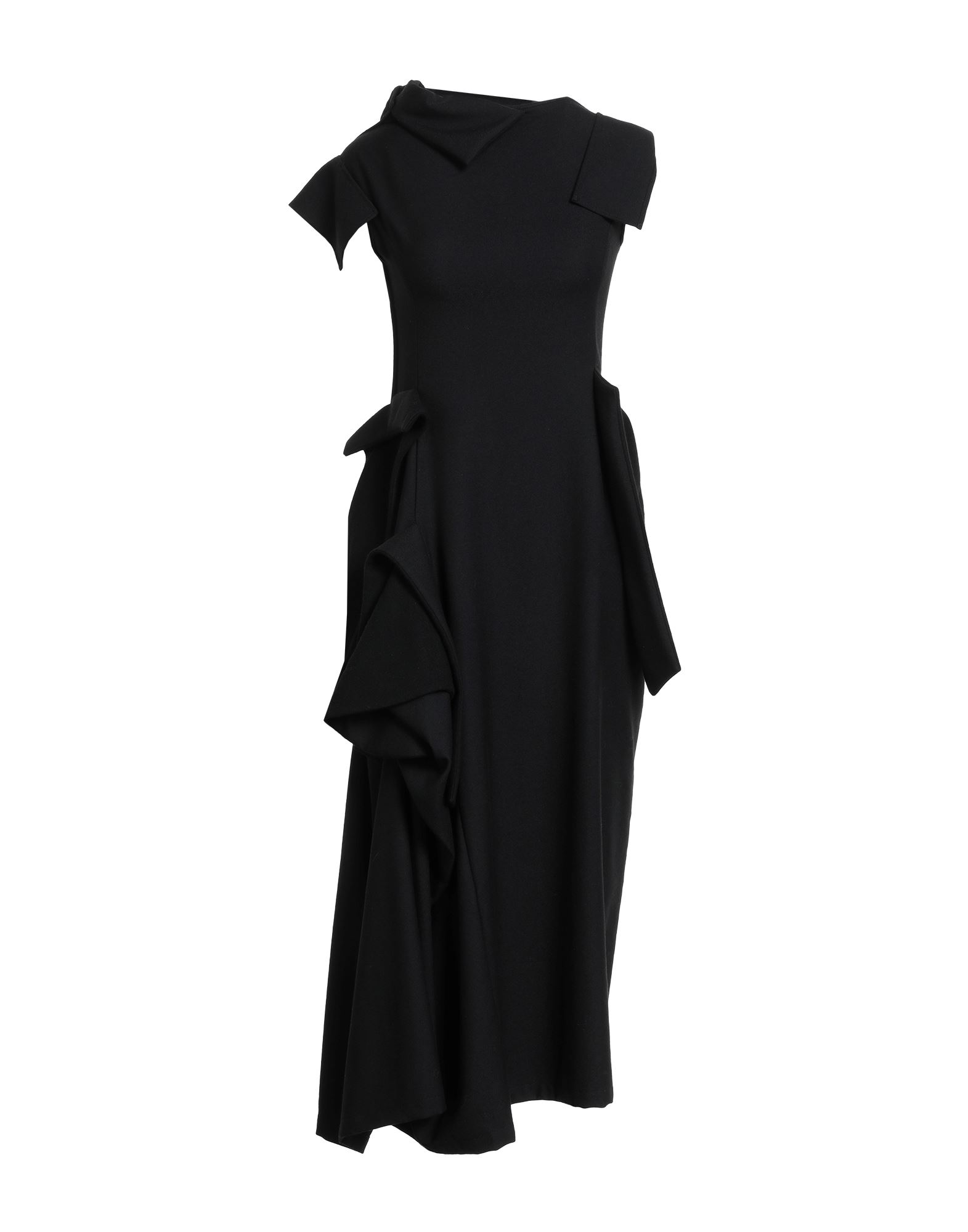 YOHJI YAMAMOTO Midi-kleid Damen Schwarz von YOHJI YAMAMOTO