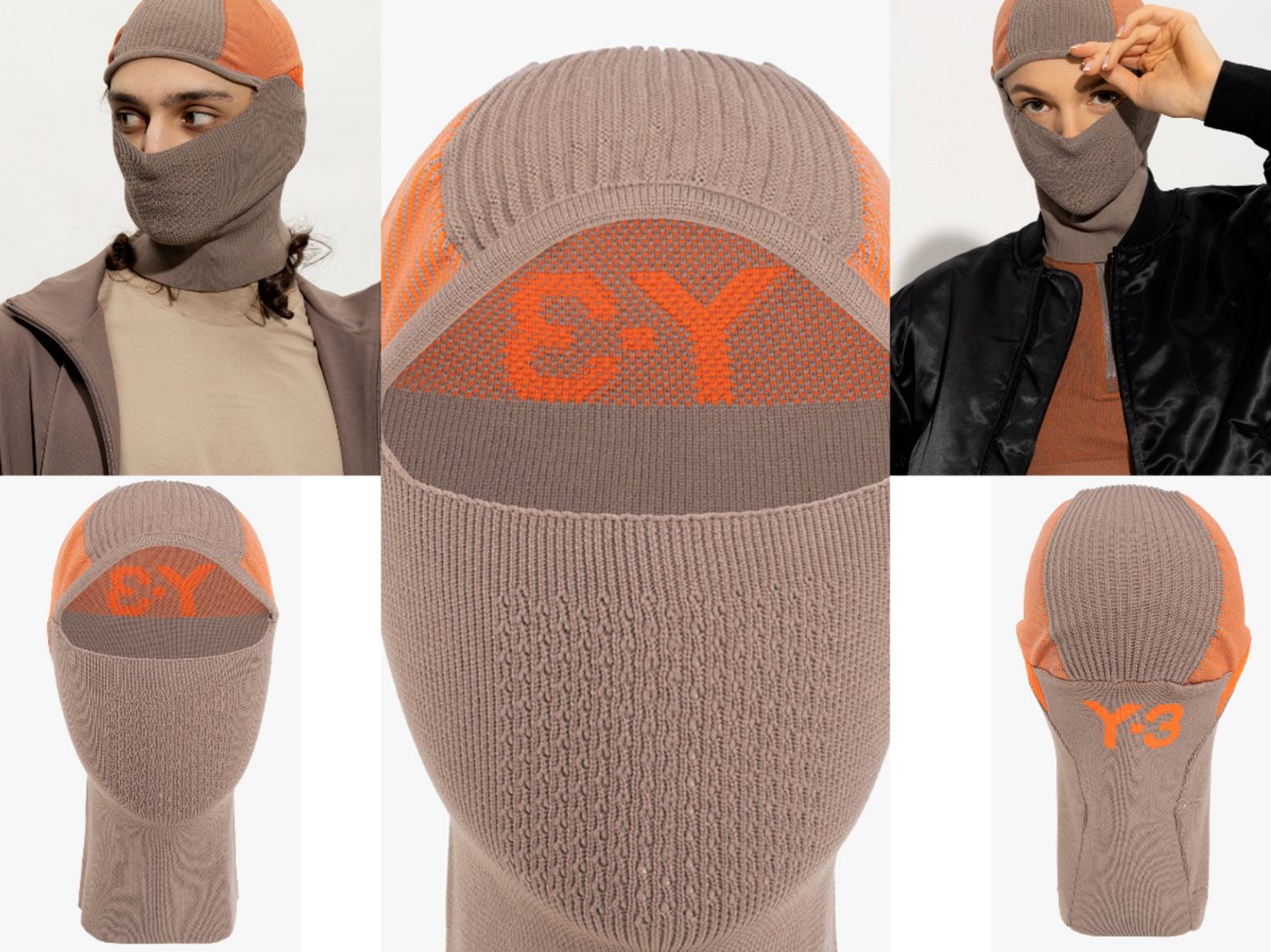 YOHJI YAMAMOTO Sturmhaube Y-3 YOHJI YAMAMOTO Balaclava Snood Knit Sturmhaube Cap Hat Hut Mütze S von YOHJI YAMAMOTO