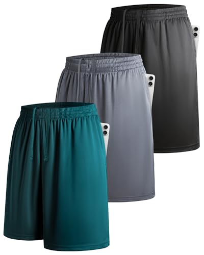 YOIOWVY 3er-Set athletische Shorts für Männer,Sporthosen für Basketball oder lässiges Laufen,mit Taschen und elastischem Bund,schnelltrocknend YOIOWVY 3er-Set athletische Shorts für Männer,Sporthosen für Basketball oder lässiges Laufen,mit Taschen und elastischem Bund,schnelltrocknend von YOIOWVY