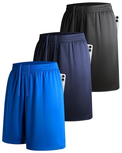 YOIOWVY 3er-Set athletische Shorts für Männer,Sporthosen für Basketball oder lässiges Laufen,mit Taschen und elastischem Bund,schnelltrocknend YOIOWVY 3er-Set athletische Shorts für Männer,Sporthosen für Basketball oder lässiges Laufen,mit Taschen und elastischem Bund,schnelltrocknend von YOIOWVY