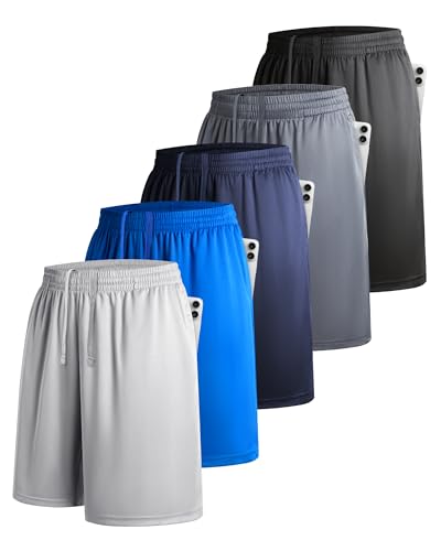 YOIOWVY 5er-Pack Sportshorts für Männer,Athletische Shorts mit mit Taschen und elastischem Bund,schnell trocknend YOIOWVY 5er-Pack Sportshorts für Männer,Athletische Shorts mit mit Taschen und elastischem Bund,schnell trocknend von YOIOWVY