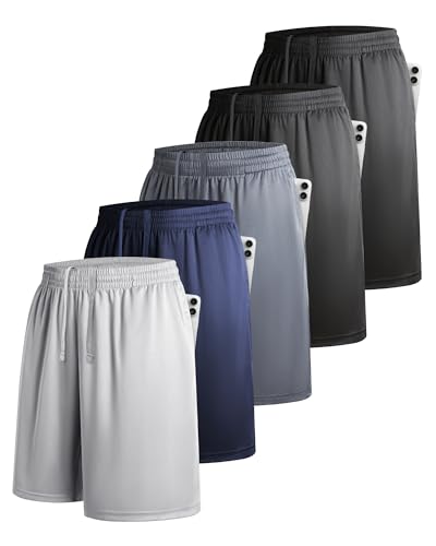YOIOWVY 5er-Pack Sportshorts für Männer,Athletische Shorts mit mit Taschen und elastischem Bund,schnell trocknend YOIOWVY 5er-Pack Sportshorts für Männer,Athletische Shorts mit mit Taschen und elastischem Bund,schnell trocknend von YOIOWVY