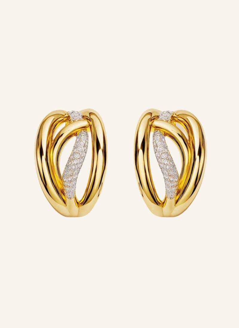 Yoj Ohrstecker Barel Pave Midi Hoop Earrings By Glambou gold Yoj Ohrstecker Barel Pave Midi Hoop Earrings By Glambou gold von YOJ