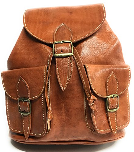 YOJAN PIEL | Lederrucksack für Damen | Umhängetasche mit verschiedenen Fächern | Casual und Vintage | aus 100% echtem Leder | robust, weich und langlebig | Maße 32 x 26 x 12 von YOJAN PIEL