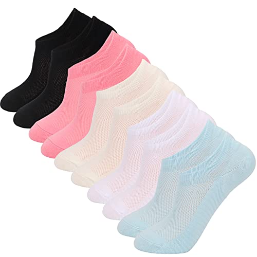 YOJOOM Sneaker Socken Damen 35-38 39-42, Füßlinge Sneakersocken mit Rutschfest Silikon,Laufsocken Gepolsterte Kurze Socken Unsichtbar (35-38, Gemischte) von YOJOOM