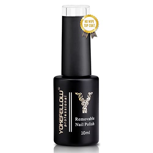 YOKEFELLLOW 10ml No Wipe Top Coat Gel Nagellack,Soak off UV LED Gel Nail Polish Nail Art for Home DIY von YOKE FELLOW