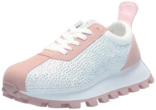 YOKI Damen-Sneaker mit Strasssteinen, Blush, 39.5 EU von YOKI