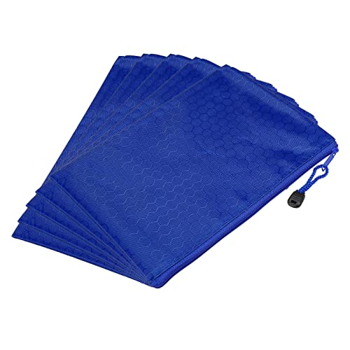 YOKIVE 10 Packung Wasserdicht Zippertaschen Bleistift Gehäuse Reisen Lagerung Tasche | Schminkzubehör Dateien Organizer Etui Ideal für Büro(Blau A5) von YOKIVE