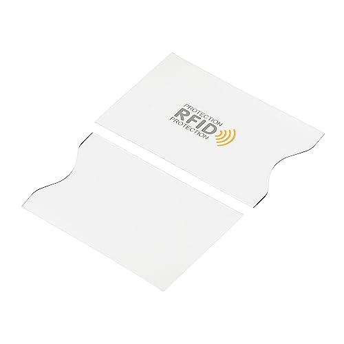 YOKIVE 10Stk RFID Sperrung Hülsen Kreditkarte Protektor Hülse Schlank | Kratzfest Ideal für Geschäft Karten ID Karten (Weiß 3.46x2.32) von YOKIVE