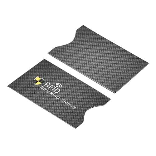 YOKIVE 20Stk RFID Sperrung Hülsen Kreditkarte Protektor Hülse Schlank | Kratzfest Ideal für Geschäft Karten ID Karten (Schwarz 3.46x2.32) von YOKIVE