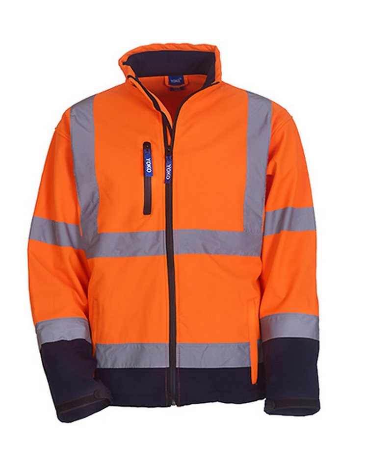 YOKO Softshelljacke Hi-Vis 2 Bands & Braces Softshell Jacket von YOKO