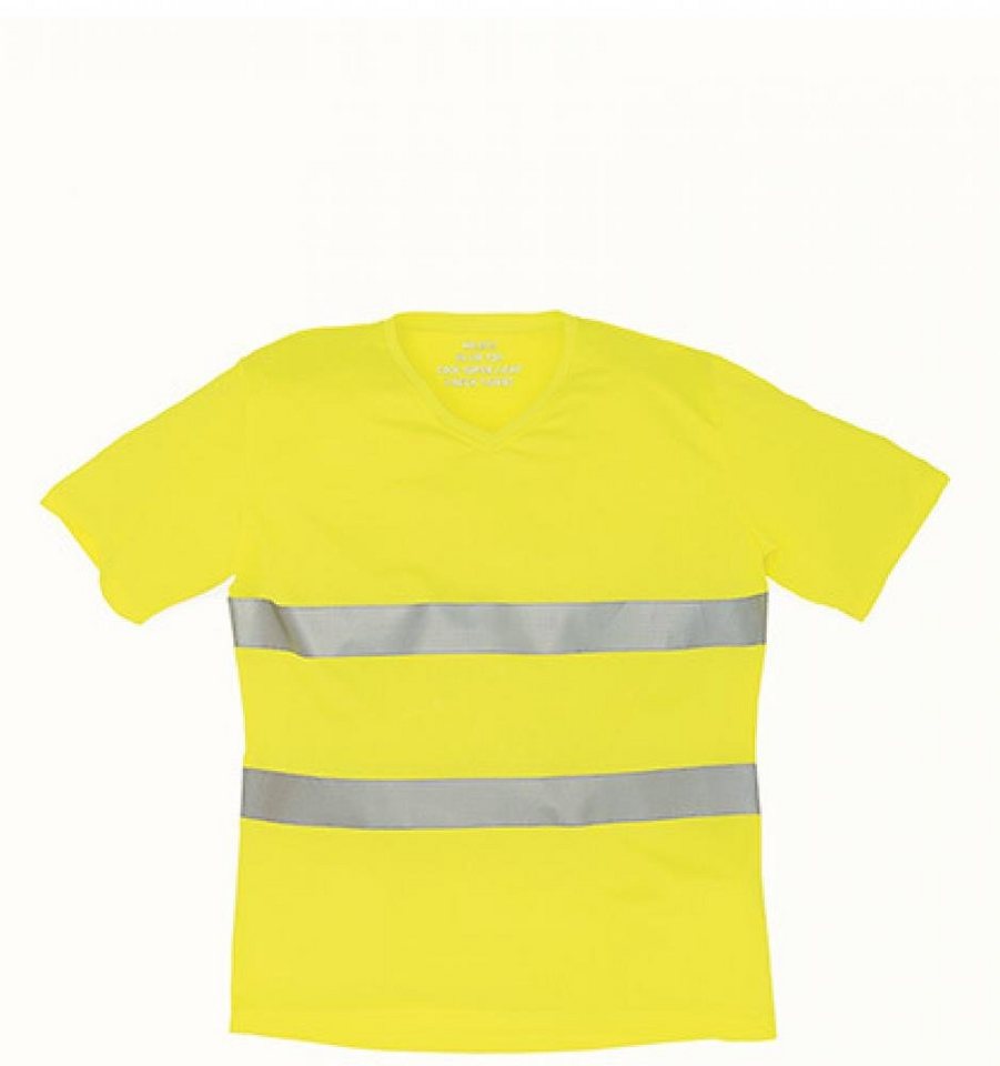 YOKO Warnschutz-Shirt Herren Hi Vis Top Cool Super Light V-Neck Arbeits T-Shirt von YOKO