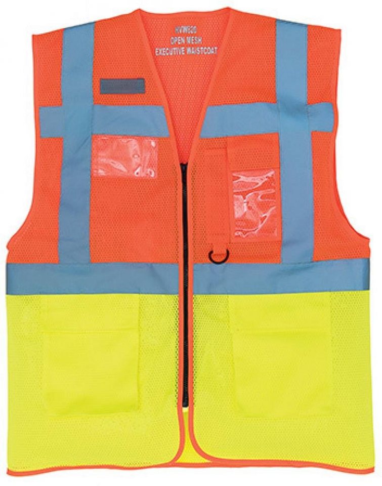 YOKO Warnweste Herren Hi Vis Top Cool Open Mesh Executive Waistcoat von YOKO