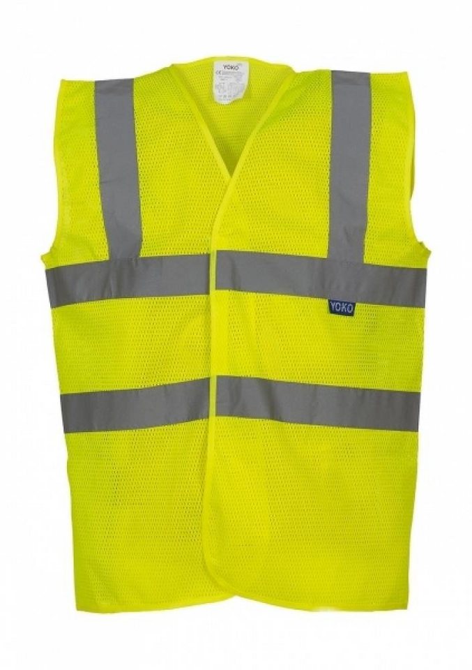 YOKO Warnweste Herren Hi Vis Top Cool Open Mesh Waistcoat / EN ISO 20471 von YOKO