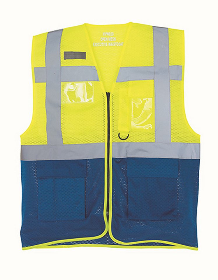 YOKO Warnweste Hi-Vis Top Cool Recycled Open Mesh Executive Waistcoat von YOKO