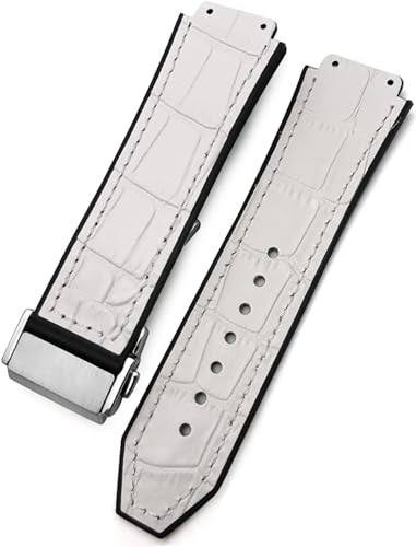 YOLIONU 20 Mm 22 Mm Rindsleder-Gummi-Uhrenarmband Für Hublot-Kalbsleder-Silikon-Uhrenarmband-Armbänder 25 Mm * 19 Mm(4,28x19x24mm) von YOLIONU