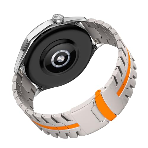 YOLIONU 22 mm Edelstahlarmband für Huawei Watch Pro GT5/4/3(Titanium Orange,GT2 2E 2P 46mm) von YOLIONU