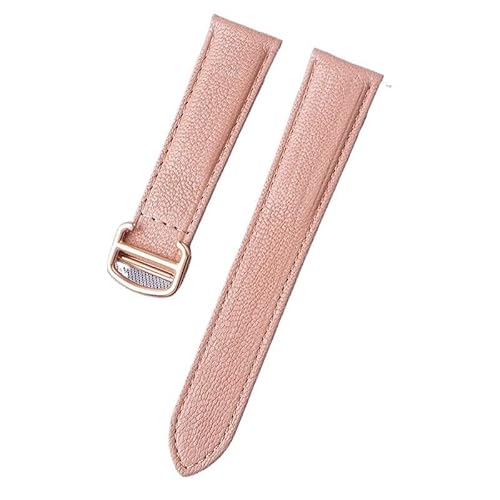 YOLIONU Echtes Leder Uhrenarmband Für Cartier Tank London Key Uhrenarmband(Birdwood color rose,21mm) von YOLIONU