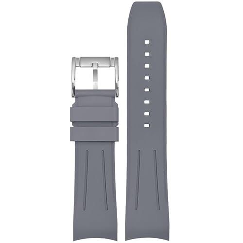 YOLIONU Fluorkautschuk-Uhrenarmband für Rolex Submariner Herrenuhr-Armbänder für Omega Seamaster(Grays1,22mm) von YOLIONU