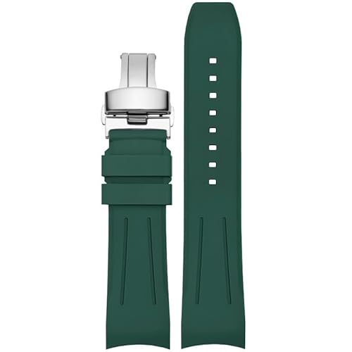 YOLIONU Fluorkautschuk-Uhrenarmband für Rolex Submariner Herrenuhr-Armbänder für Omega Seamaster(Greens2,21mm) von YOLIONU