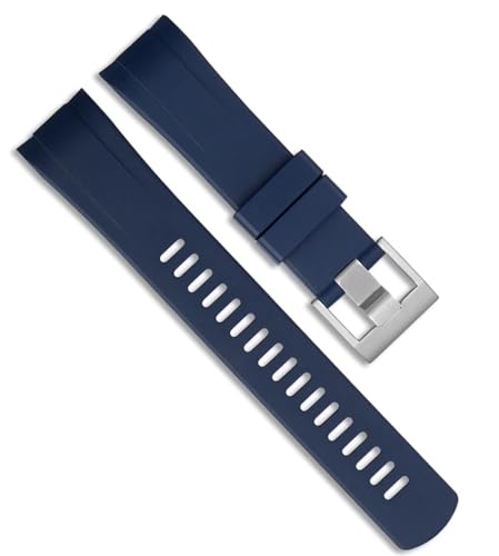 YOLIONU Fluorkautschuk-Uhrenarmband für Seiko Abalone Ghost SRPA21J1 SRPC25J1 SRP777J1 Armband Man Cola Ring Uhrenarmband(Deep blue) von YOLIONU