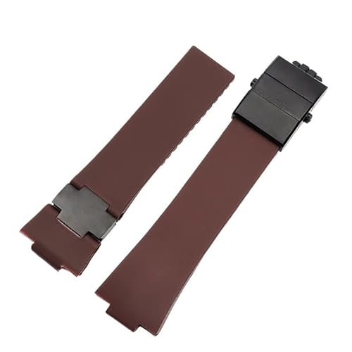 YOLIONU Für Athens Observation Navigation 1183 Herren Damen Wasserdichtes Gummi-Uhrenarmband(Brown-black) von YOLIONU