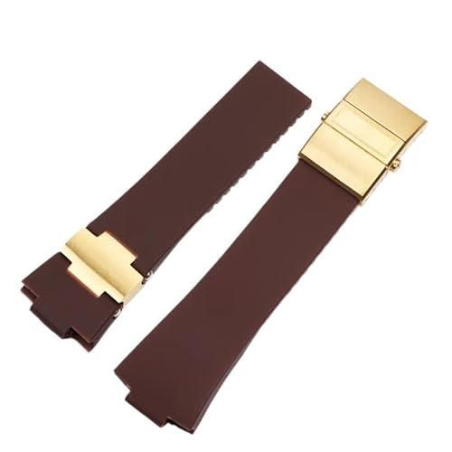 YOLIONU Für Athens Observation Navigation 1183 Herren Damen Wasserdichtes Gummi-Uhrenarmband(Brown-gold) von YOLIONU