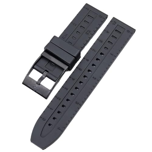YOLIONU Gummi-Uhrenarmband für Breitling Avenger Super Ocean Challenger Aufklärungsflugzeug(Black black) von YOLIONU