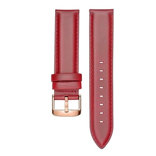 YOLIONU Leder-Uhrenarmband passend für Daniel Wellington Uhrenkette aus Rindsleder mit Dornschließe(Redr,19mm) von YOLIONU