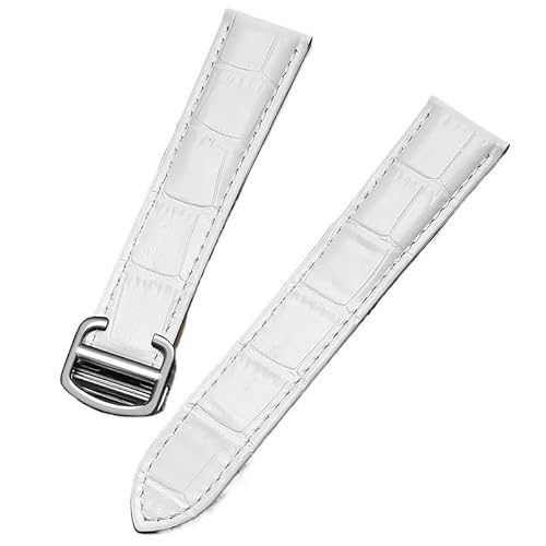 YOLIONU Lederarmbänder Für Cartier Tank London Solo Clé De Caliber(Whites,23 * 18mm) von YOLIONU