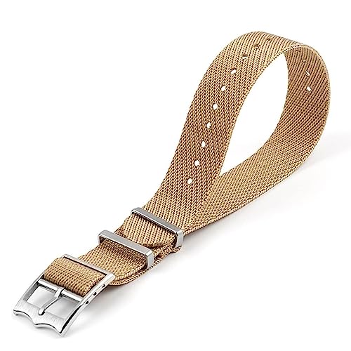 YOLIONU Nylon-Uhrenarmbänder für Omega SEAMASTER 300 PLANET OCEAN 007 AT150 DE VILLE für Speedmaster-Uhrenarmband(Khaki,22mm) von YOLIONU