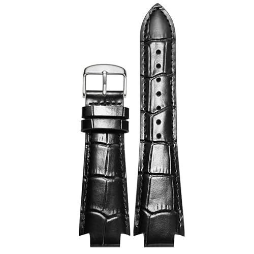 YOLIONU Rindslederarmband für Tissot 1853 T60-Serie T60.1513 581 L875/975K Armband mit konvexem Ende(Blacksp) von YOLIONU