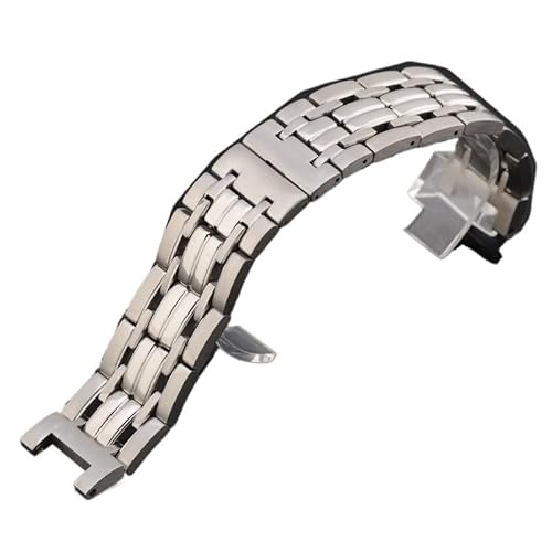 YOLIONU Stahl Uhrenarmband für GC GUESS Armband Kerben Uhrenarmband(Silver20-11mm) von YOLIONU