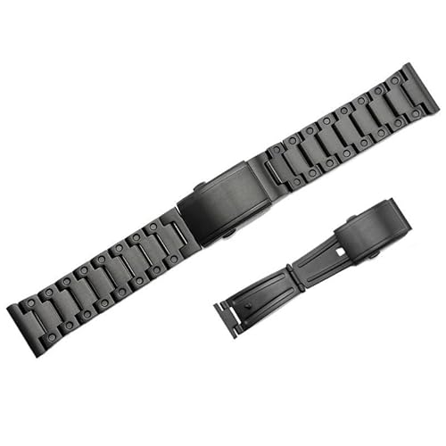 YOLIONU Uhrenarmband aus Metall für Omega, Uhrenarmband aus Edelstahl für IWC(Black,21mm) von YOLIONU