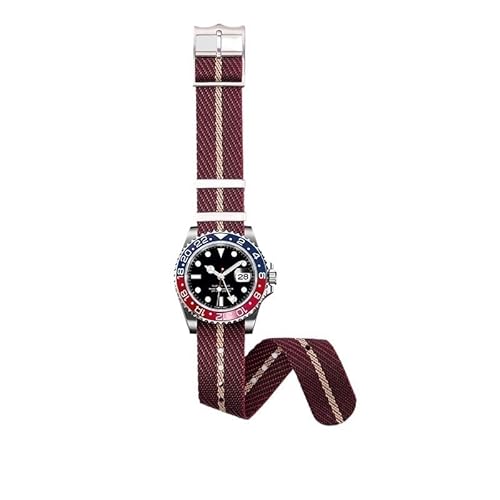 YOLIONU Uhrenarmband aus Nylon-Canvas für Omega Seamaster Uhr, geflochtenes Armband(Red gold1,23mm) von YOLIONU