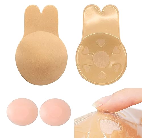 YOLMFOEV Klebe BH,Trägerloser BH,Klebe BH Push Up mit 2 Nippelpads,Starke Klebe BH Invisible Strapless Bra,BH Rückenfrei für Rückenfreie Kleider,Abendkleider,Hochzeitskleider von YOLMFOEV