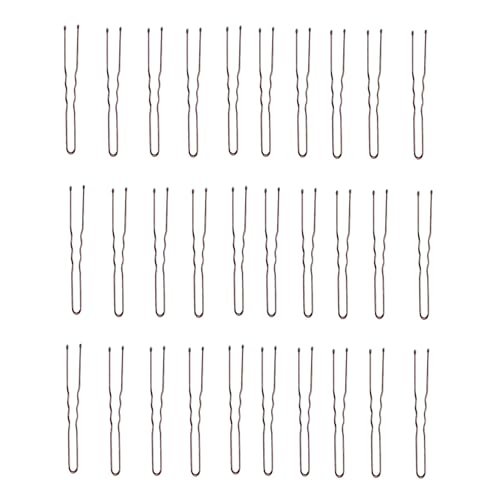 YOLONCE 30 Stück U-förmige Haarnadeln, 6cm, Kaffeebraun, Minimalistisch, Kunststoff, Erwachsene und Kinder von YOLONCE