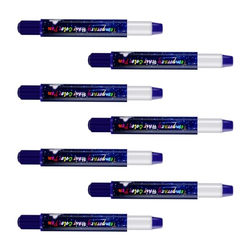 Washable Haarfärbe Stifte for Birthday Cosplay DIY,7 Stück Blau Lila,Haarkreide für Mädchen von YOLONCE