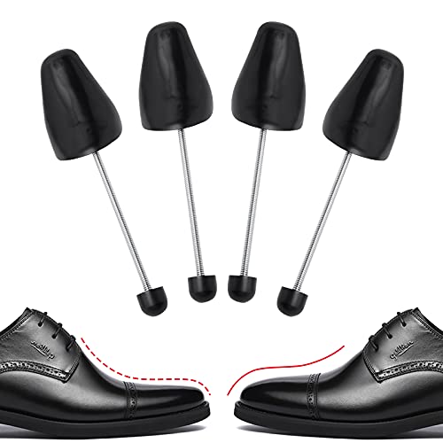 Yolopark Herren Einstellbare Kunststoff Frühling Halten Form Schuh-Baum, Packung mit 2 Paar Herren Schwarz von YOLOPARK