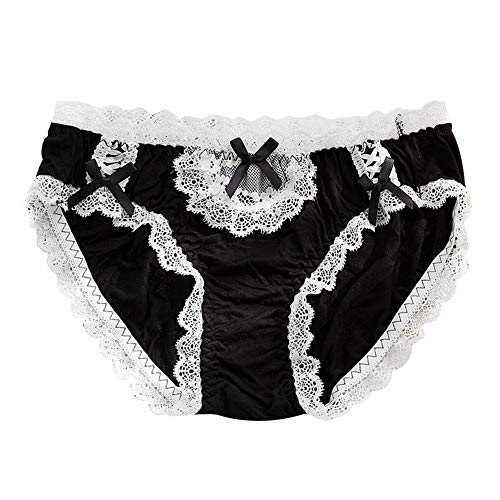 YOMORIO Mädchen Anime Panties Dienstmädchen Cosplay Unterwäsche Japanische Rollenspiel Dessous - Schwarz - Einheitsgröße von YOMORIO