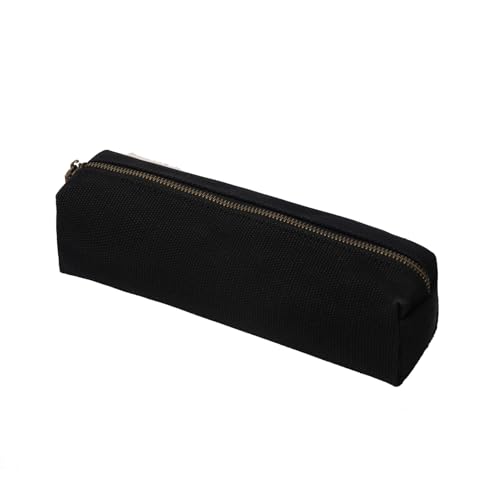 【YONBEN】Canvas Federmäppchen cartuchera para poner boligrafo Schreibwaren Tasche Federmäppchen Aufbewahrung Kosmetiktasche (schwarz, S) von YONBEN