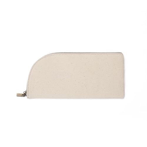 YONBEN 】Canvas Federmäppchen cartucheras pencilorganiz Einfache Große Kapazität Schreibwaren Tasche (Beige, S), beige, Federmäppchen von YONBEN