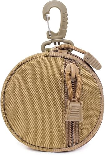 YONCONO Taktische Hüfttaschen kleine Multifunktions Molle Tasche, kompakte EDC Tasche, Militär Zubehör Organizer Tasche, Mini Schlüssel Brieftasche, kabelloses Headset Pack, Münztasche (Khaki) von YONCONO