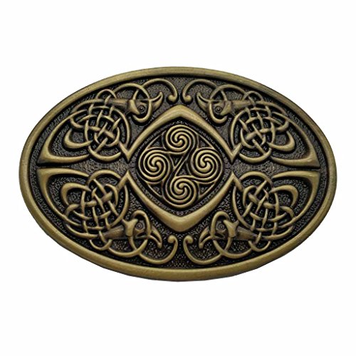 YONE Xwest Celtic Knot Oval Belt Buckle Bronze Gürtelschnallen von YONE