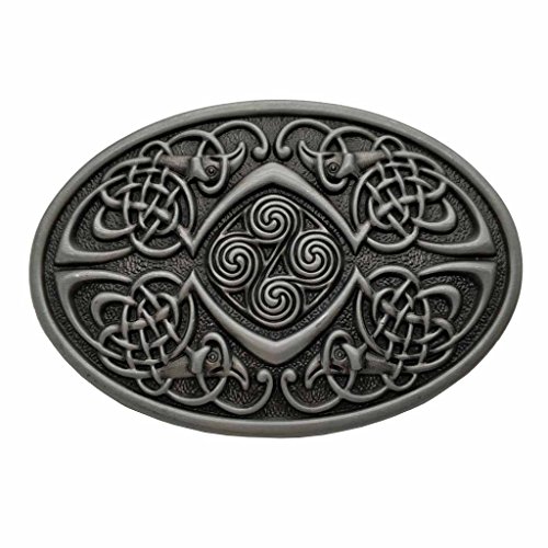 YONE Xwest Celtic Knot Oval Belt Buckle Grey Gürtelschnallen von YONE