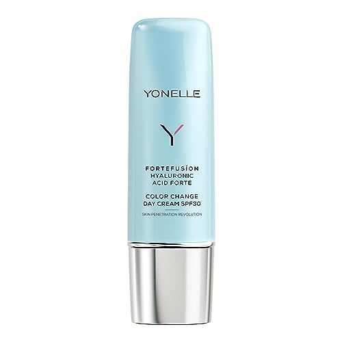 YONELLE Fortefusion Gesichtscreme mit Hyaluronsäure - Tagescreme mit lsf 30 – Gesichtsglühen Creme - Sonnencreme Gesicht - Getönte Tagescreme – 50 ml von YONELLE