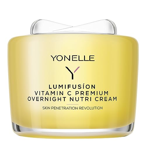 YONELLE Gesichtscreme mit Vitamin C LUMIFUSION - Nachtcreme Gesicht - Gesichtscreme Damen mit mit Ceramiden - Feuchtigkeitscreme Gesicht mit Antioxidantien – 55 ml von YONELLE