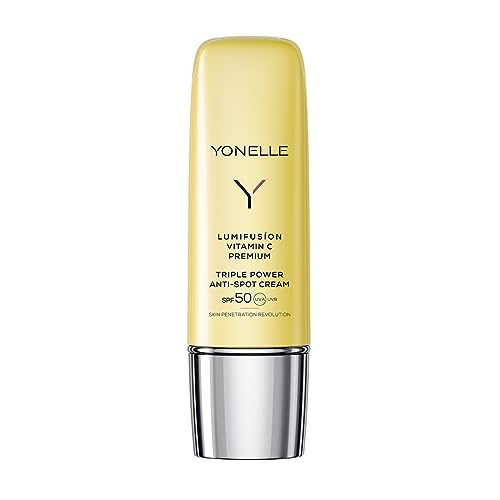 YONELLE Lumifusion Gesichtscreme Damen mit Vitamin C - Skincare mit Collagen und Hyaluron - Skin Care Face Care LSF 50 - Gesichtspflege Gegen Verfärbungen - Feuchtigkeitscreme Gesicht 50ml von YONELLE