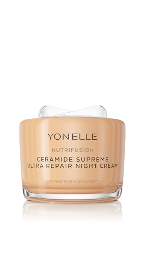 YONELLE NUTRIFUSÍON Nacht Gesichtscreme Damen - Ultra-Reparatur Gesichtspflege mit Hyaluron - Feuchtigkeitscreme Gesicht - Anti Falten Creme für reife Haut - Nachtcreme mit Ceramiden - 55ml von YONELLE