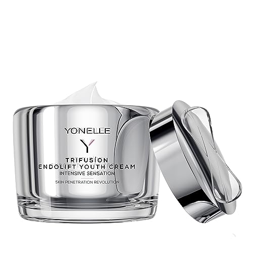 YONELLE TRIFUSION Endolifting-Verjüngungs Gesichtscreme Damen - Nacht Tagescreme gesicht - Anti-Aging-Creme - Gesichtspflege für reife und trockene Haut - NANODISCS™ mit aktiven Peptiden 55ml von YONELLE